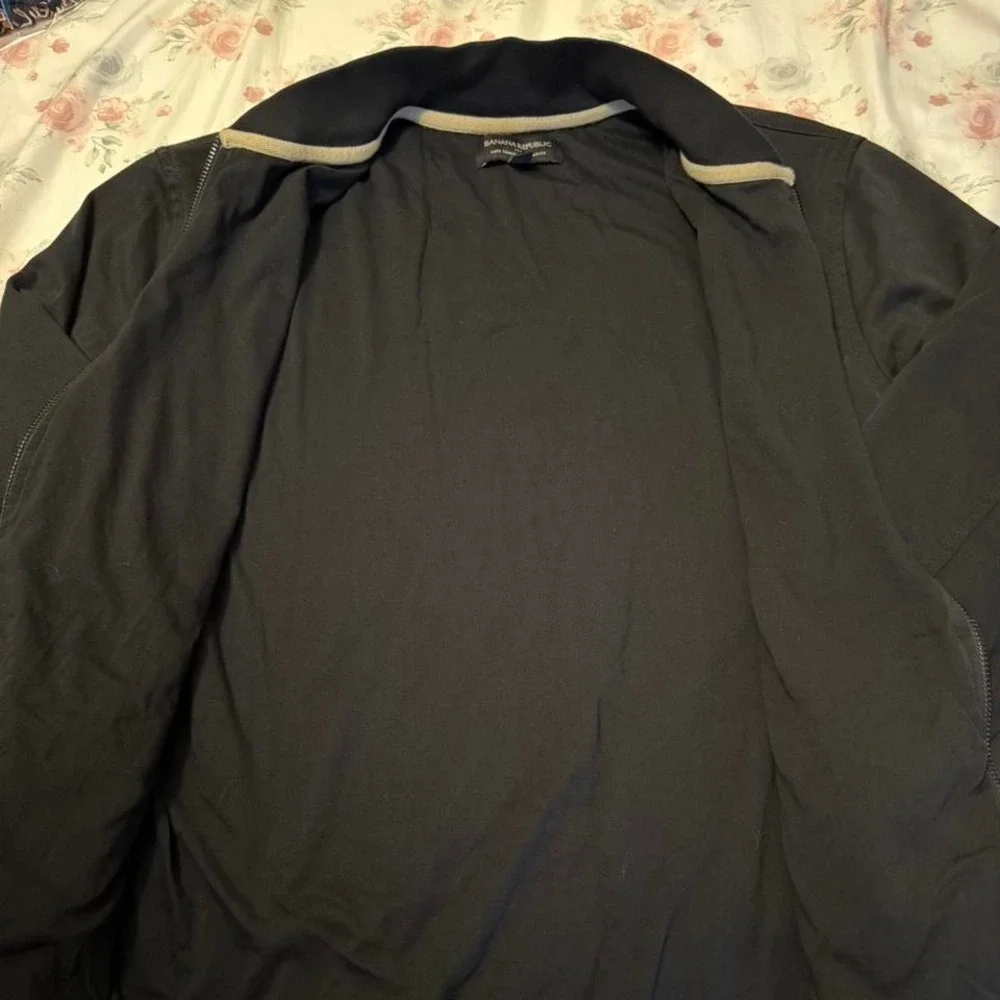 Banana Republic Luxe Touch Performance Zip Jacket Men's Size M Black‎